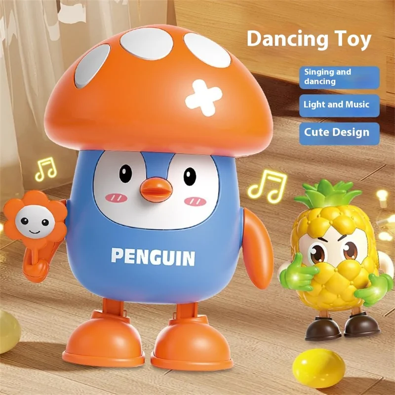 Creative Children Dancing Robot Toy with Light / Music Effects Electric Animal Toy - R25 Mushroom