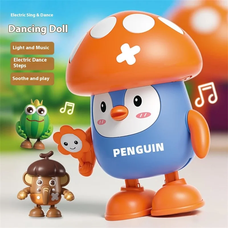 Creative Children Dancing Robot Toy with Light / Music Effects Electric Animal Toy - R25 Mushroom