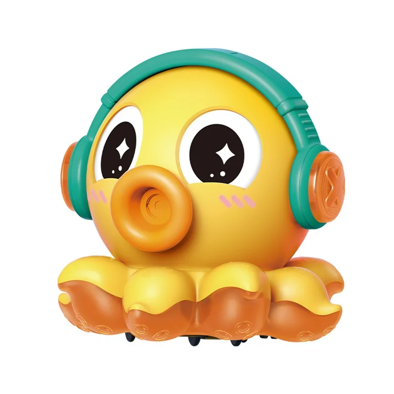 S-006A Electric Octopus Toy with Music / Light / Spray Function Multidirectional Octopus Toy - Yellow