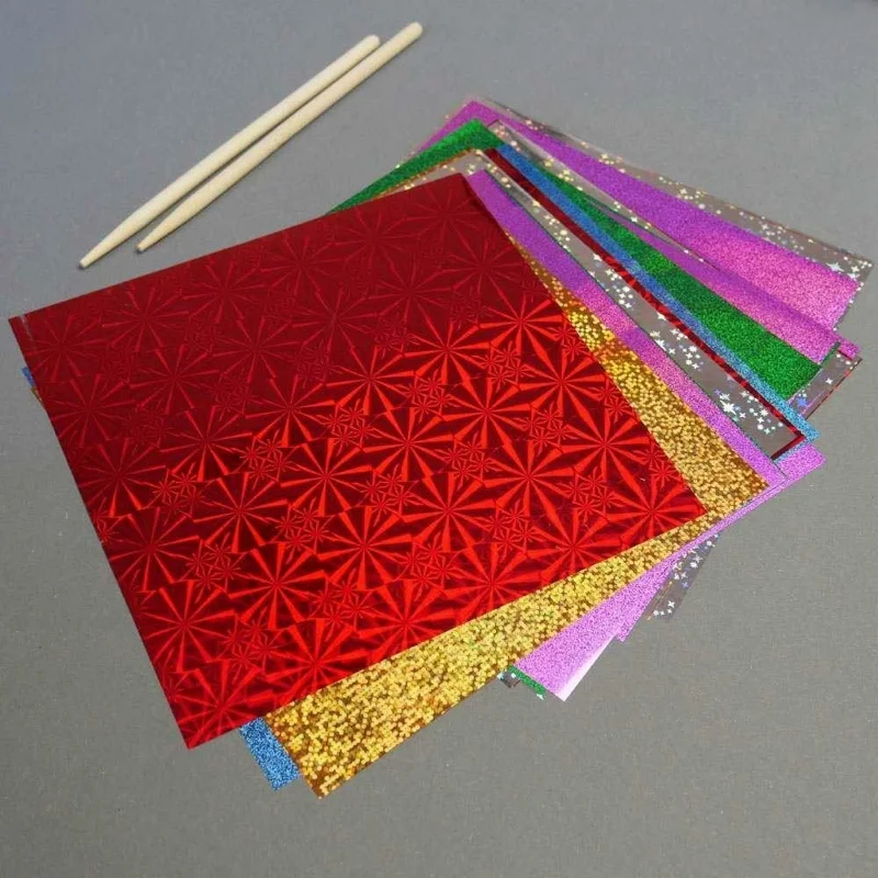 DIY Cartoon Magic Transfer Painting Toy for Kids Scratch Art Craft with 2 Bamboo Sticks - Animals