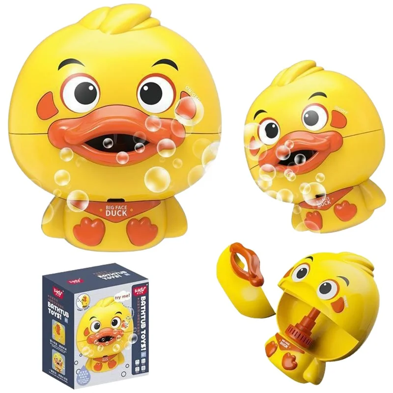 Canard à Bulles Électrique Jouet de Bain pour Bébé Générateur de Bulles Jouet de Salle de Bain pour Enfants