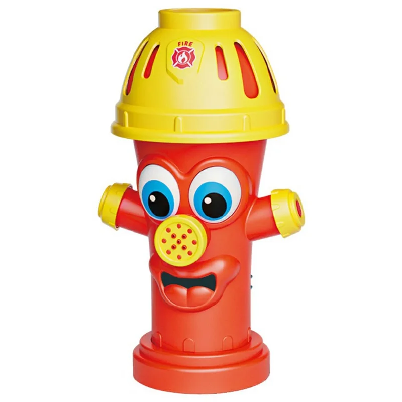 DB25810 Aspersor Giratorio con Diseño de Bote de Incendios para Exterior, Juguete para Rociar Agua en el Césped para Niños, Juego Acuático de Verano - Rojo