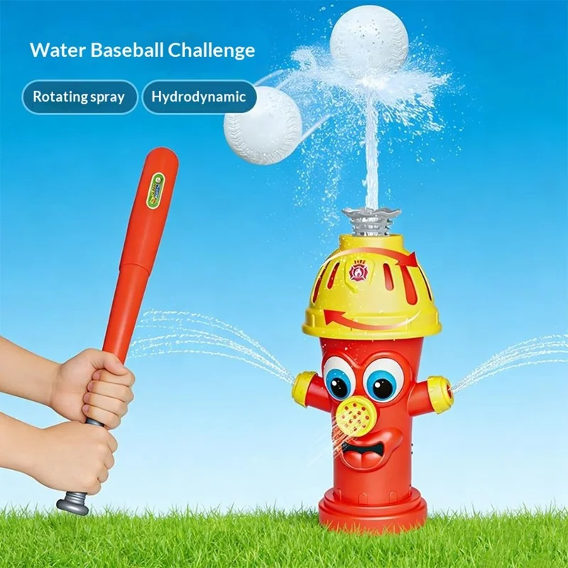 DB25811 Набор для бейсбола, распыляющий шланг-фонтан, летняя уличная лужайка, детская водяная игрушка - красный