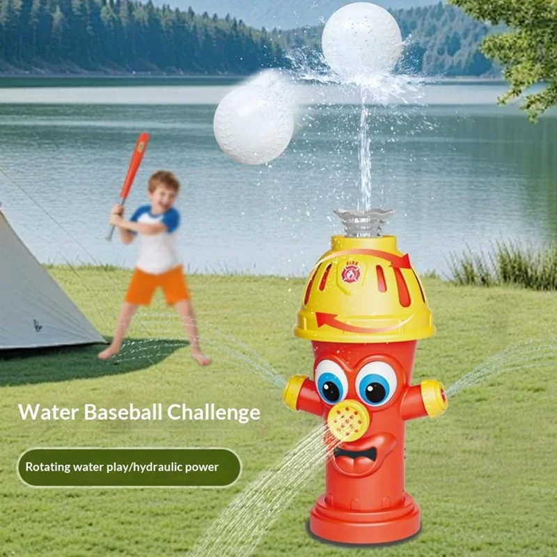 Набор для бейсбола DB25843, вращающийся распылитель в виде пожарного гидранта, летние уличные водяные брызги, детская игрушка для газона - красный