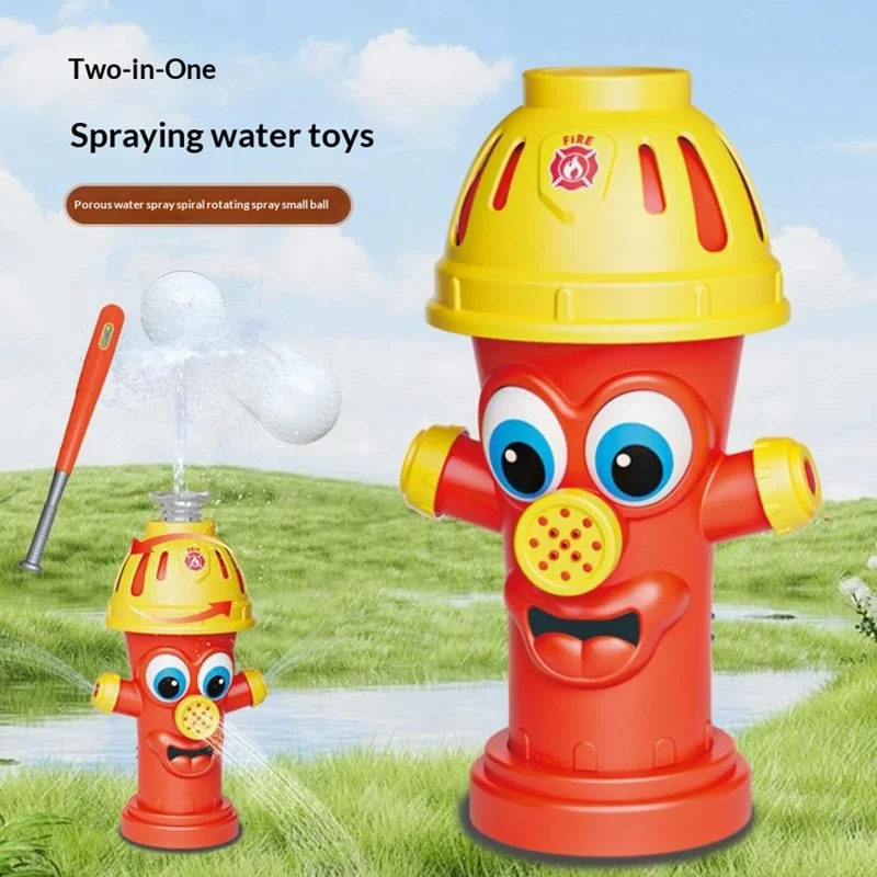 Набор для бейсбола DB25843, вращающийся распылитель в виде пожарного гидранта, летние уличные водяные брызги, детская игрушка для газона - красный