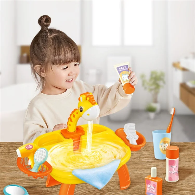 7988 Children Electric Automatic Watering Faucet Toy Fishing Platform Water Pretend Play Educational Toys Parent-Child Playset - Crab