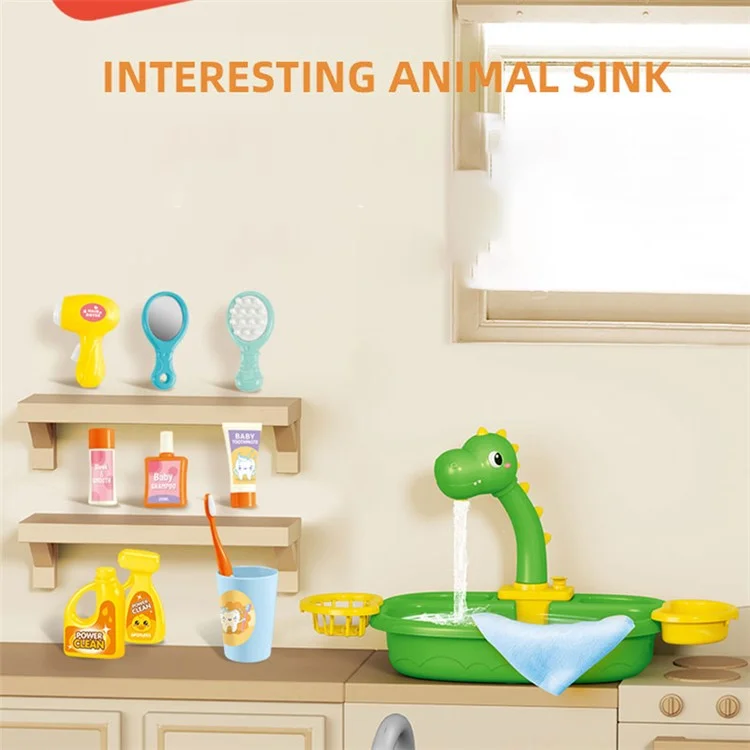 7988 Children Electric Automatic Watering Faucet Toy Fishing Platform Water Pretend Play Educational Toys Parent-Child Playset - Crab