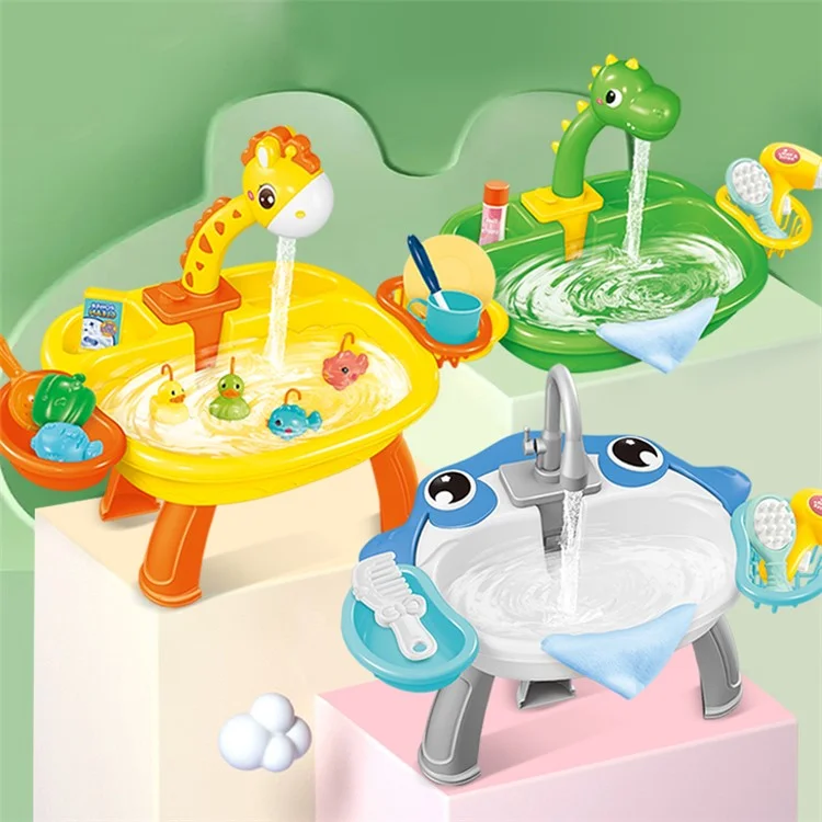 7988 Kinder elektrischer automatischer Wasserhahn Spielzeug Angel-Plattform Wasser Rollenspiel Bildungsspielzeug Eltern-Kind-Spielset - Hai