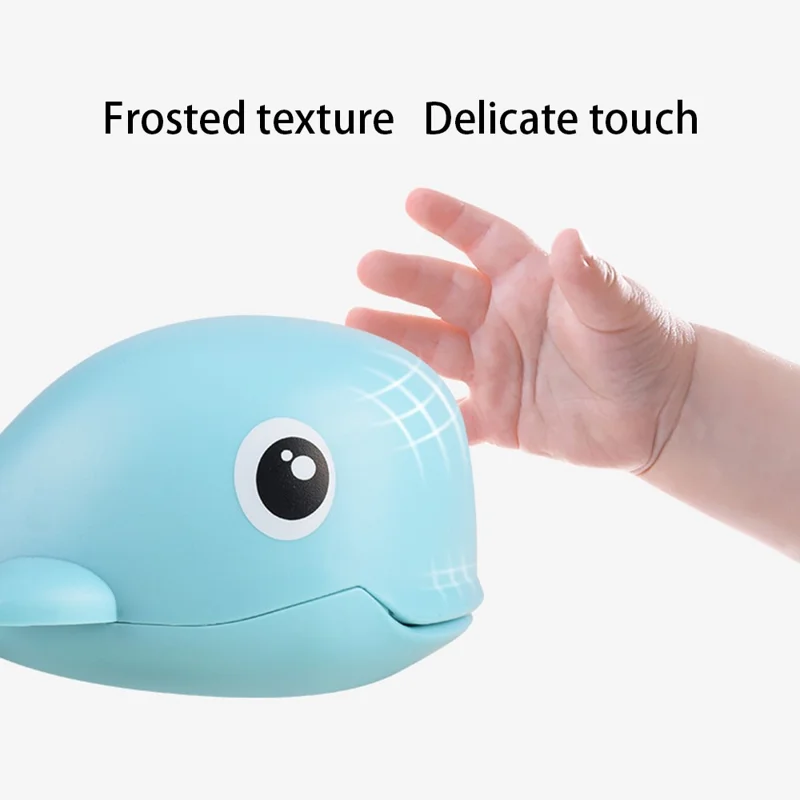 Cute Whale Shape Baby Bath Toy Plastic Toddlers Water Toy Wind Up Clockwork Shower Toy - Dark Blue / Whale