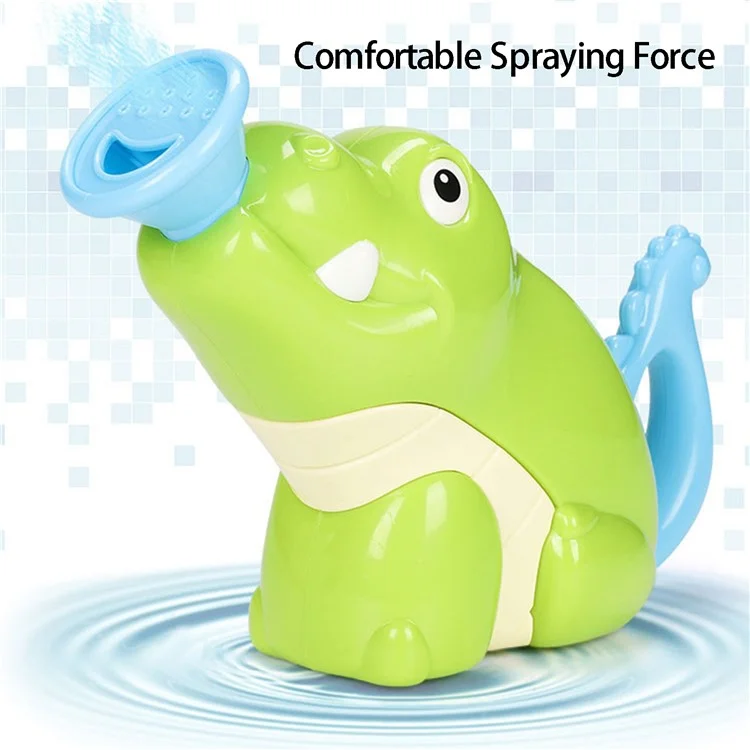 Cartone Squalo / Coccodrillo Giocattolo da Acqua in Plastica per Bambini con Manovella per Vasca da Bagno Piscina - Coccodrillo Verde
