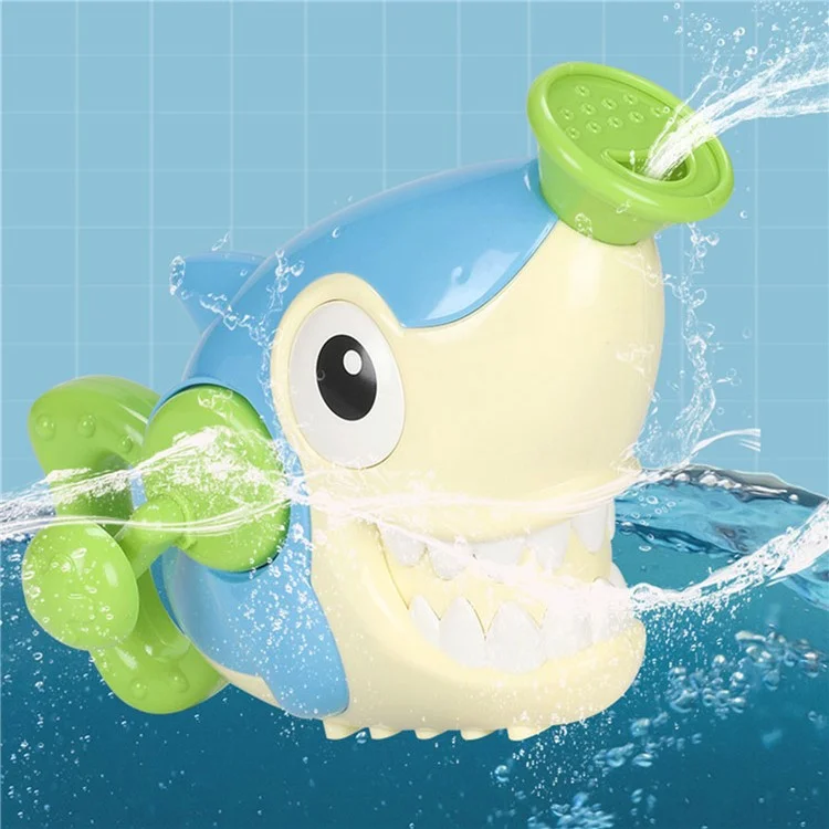 Cartone Squalo / Coccodrillo Giocattolo da Acqua in Plastica per Bambini con Manovella per Vasca da Bagno Piscina - Coccodrillo Verde