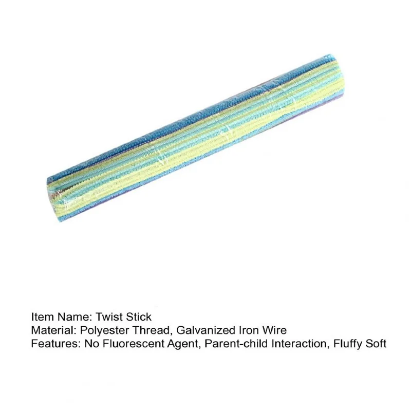 MT-2 100Pcs / Set Macaron Color Polyester + Iron Wire Stem DIY Art Handmade Craft Decoration Twist Stick (Bulk Sourcing)