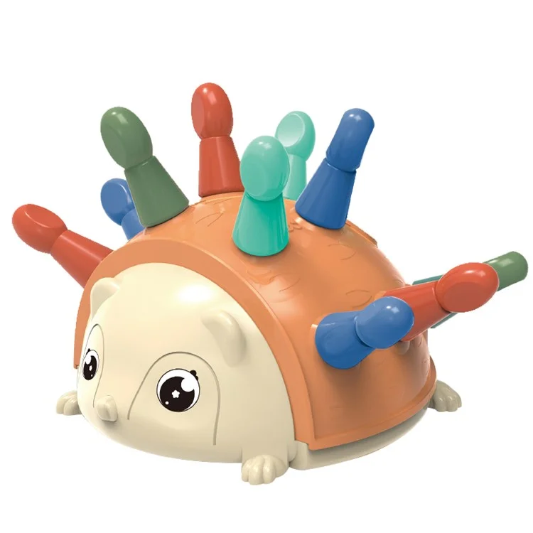 HJ3702 Hedgehog Insert Stick Toy Building Blocks Color Number Cognition Children Educational Toy - Orange