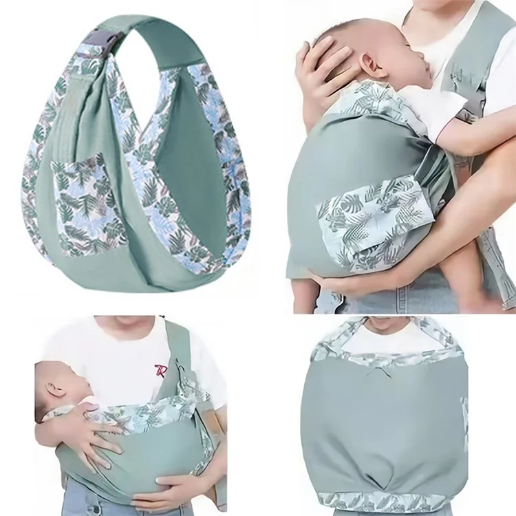 Ergonomic Newborn Sling Wrap Dual Use Infant Nursing Cover Baby Breastfeeding Carrier ST - Blue
