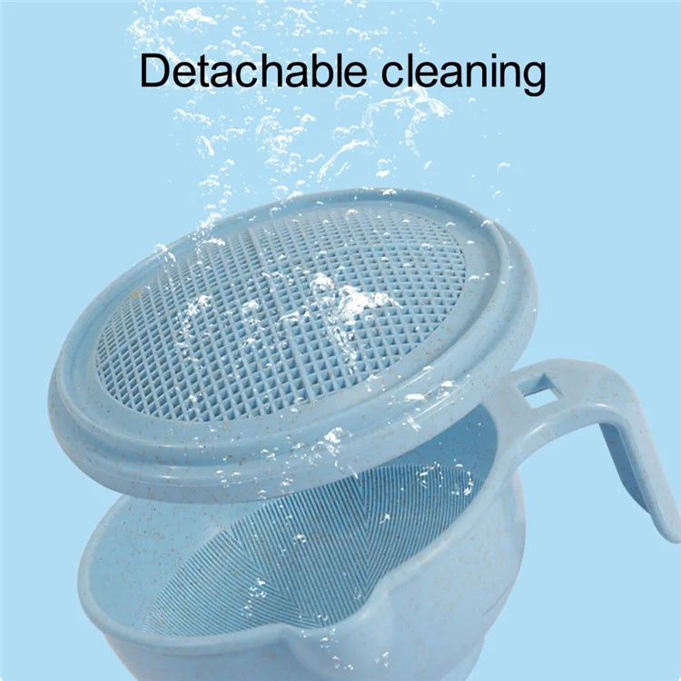 Ensemble de broyeur d'aliments pour bébé en paille de blé + PP Processeur de fruits et légumes Masher (sans BPA, sans certificat FDA) - Vert