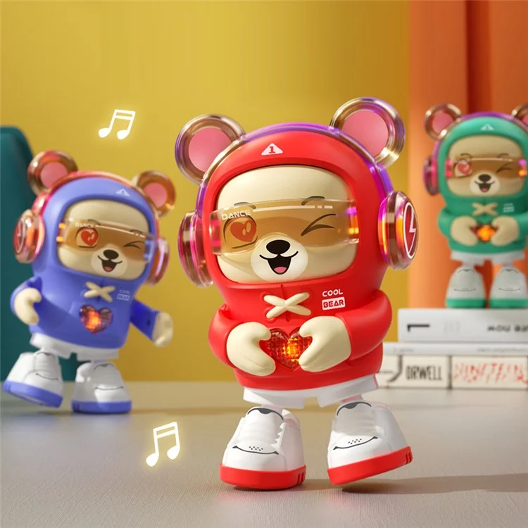 S-001A Music Lighting Kids Dancing Robot Bear Toy Children Birthday Gift - Green