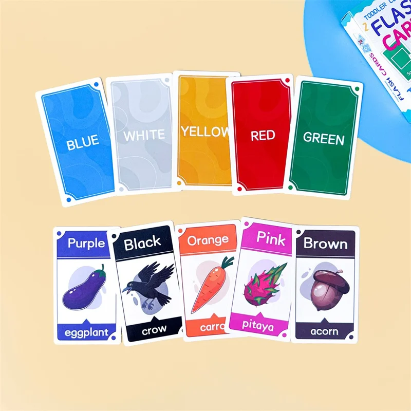 58Pcs / Set Flash Cards Alphabet Letter Number Shape Color Early Education Gift Toddler Learning Cards - Style 2