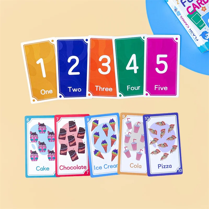 58Pcs / Set Flash Cards Alphabet Letter Number Shape Color Early Education Gift Toddler Learning Cards - Style 2