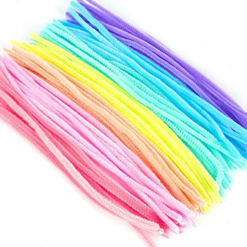 100Pcs Pipe Cleaners Craft Supplies Multi-Color Chenille Stems for Kids DIY Projects