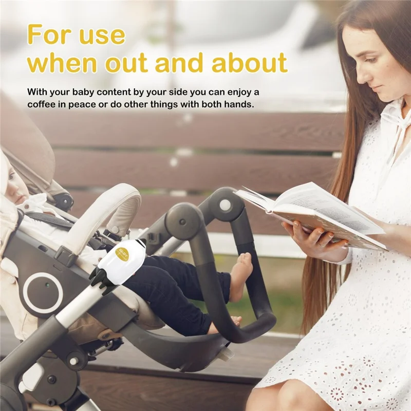 Portable Baby Stroller Rocker Rechargeable Adjustable Speed Infant Sleep Soother Device