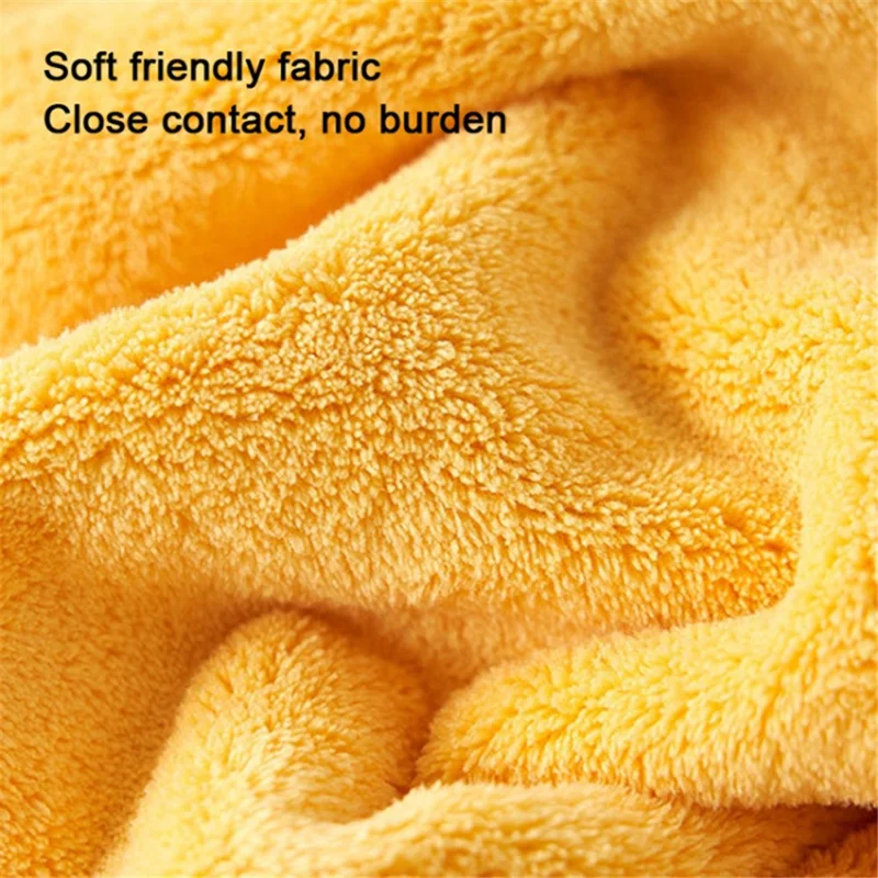 60x120cm Hooded Bath Towel Highly Absorbent Kids Bath Towel Soft Baby Shower Blanket - Yellow