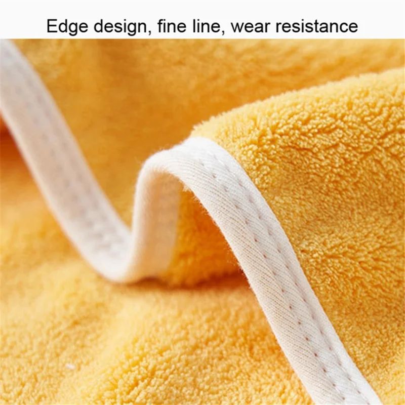 60x120cm Hooded Bath Towel Highly Absorbent Kids Bath Towel Soft Baby Shower Blanket - Yellow