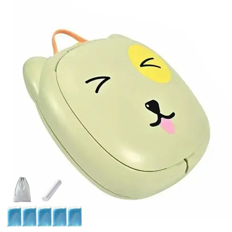 RJ101 Foldable ABS+PP+PU Mat Baby Toilet Travel Potty Seat for Outdoor Activities - Verde