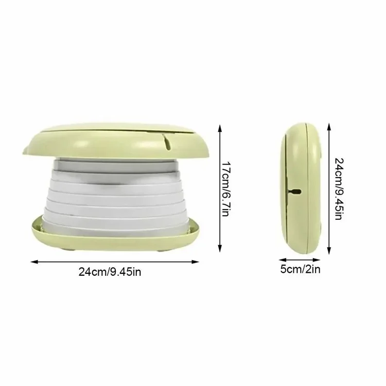 RJ101 Siège de toilette bébé pliable en ABS+PP pour voyage extérieur camping - Vert
