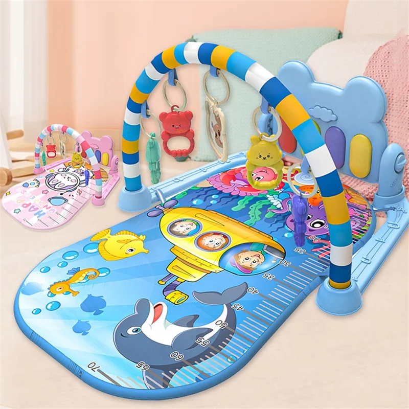 Baby Gyms Play Mat Musical Activity Center Toddler Kick and Play Piano Infant Early Education Toy - Green