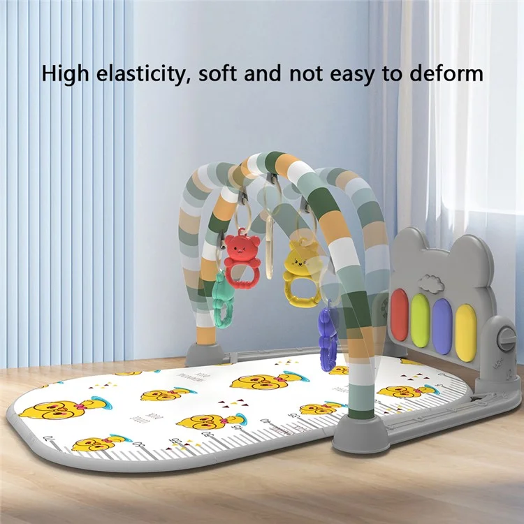 Baby Gyms Play Mat Musical Activity Center Toddler Kick and Play Piano Infant Early Education Toy - Blau