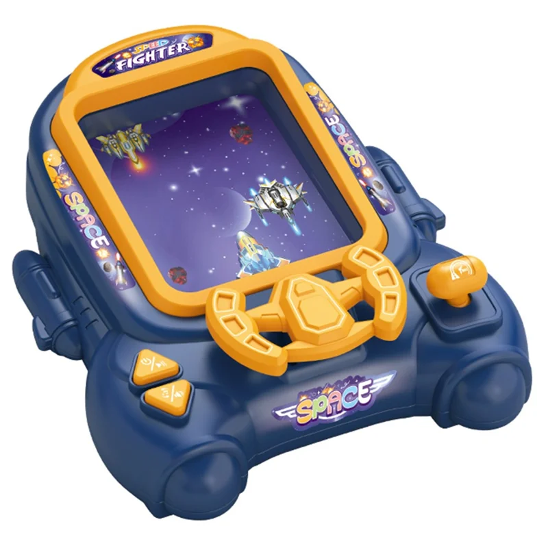 3602 18 Levels Adventure Arcade Space Fighter Game Console for Kids Educational Toy - Blue