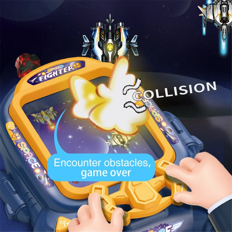 3602 18 Levels Adventure Arcade Space Fighter Game Console for Kids Educational Toy - Blue