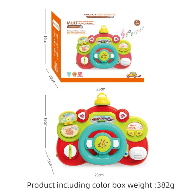 899-180 Simulação de Direção de Carro Volante de Brinquedo com Música e Luz Brinquedo Educativo Inicial para Crianças - Coelho