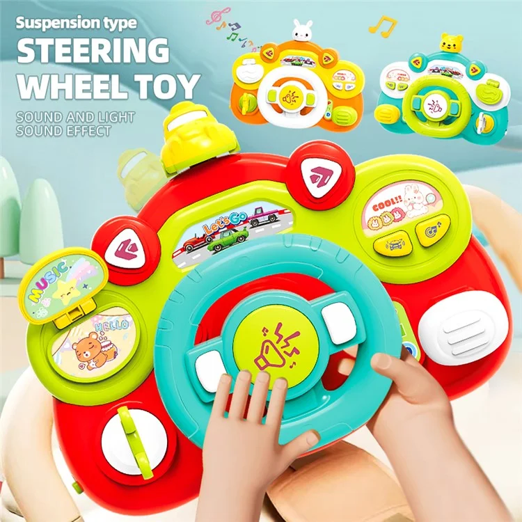 899-180 Simulação de Direção de Carro Volante de Brinquedo com Música e Luz Brinquedo Educativo Inicial para Crianças - Coelho