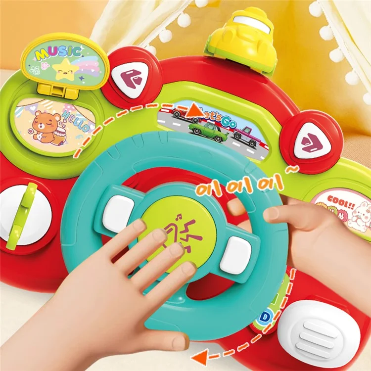 899-180 Simulação de Direção de Carro Volante de Brinquedo com Música e Luz Brinquedo Educativo Inicial para Crianças - Coelho