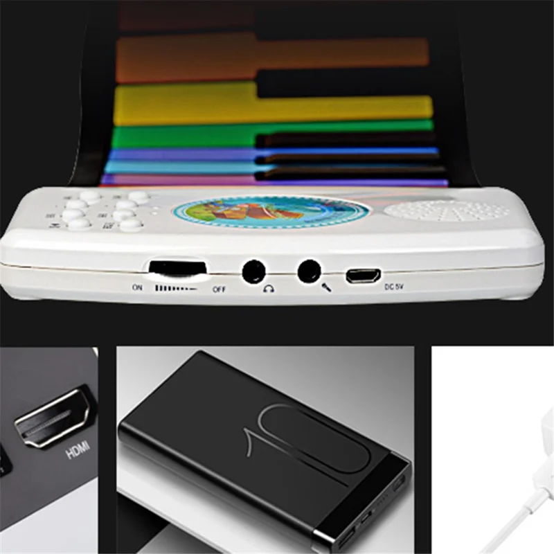 49 Keys Piano Keyboard Rechargeable Roll Up Silicone Electronic Organ Built-in Speaker for Children Beginner - Black  /  White