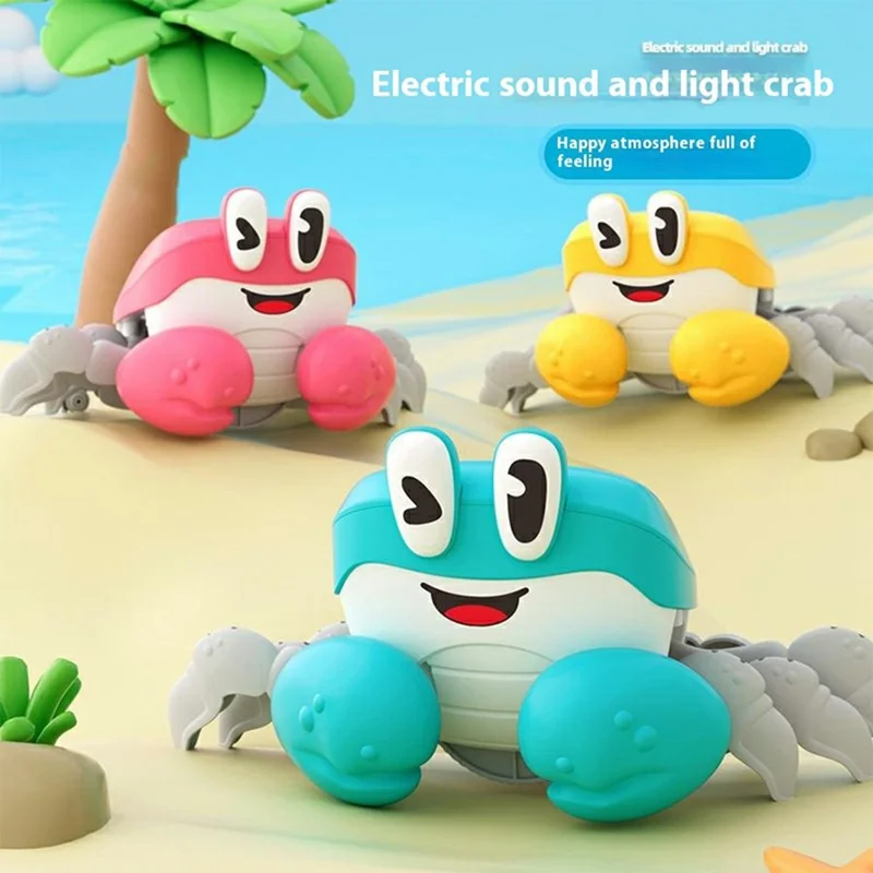 S-003A Electric Escape Crabs Electronic Pets Musical Dancing Educational Toddler Moving Toy - Yellow
