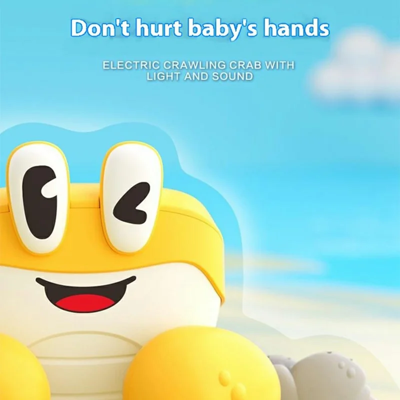 S-003A Electric Escape Crabs Electronic Pets Musical Dancing Educational Toddler Moving Toy - Yellow