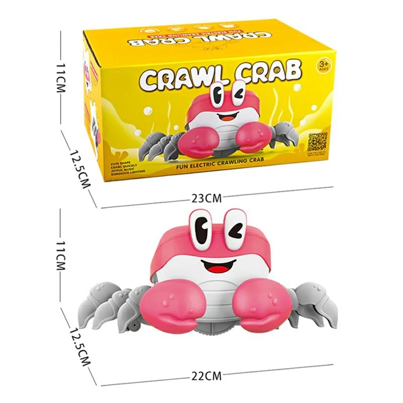 S-003A Electric Escape Crabs Electronic Pets Musical Dancing Educational Toddler Moving Toy - Yellow