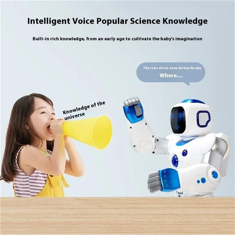 Jouet robot RC intelligent Jouet éducatif électrique avec danse dialoguée programmable pour enfants