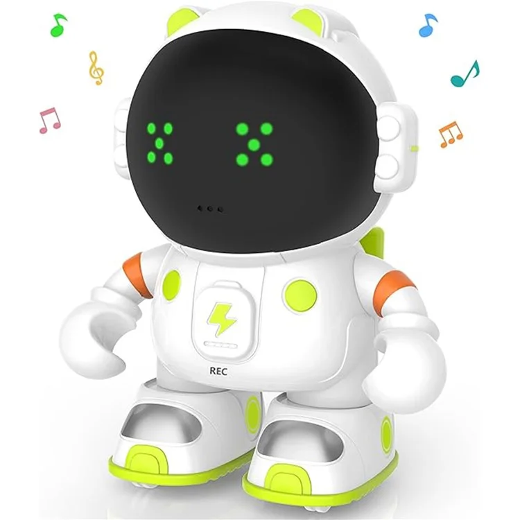 Brinquedo de robô inteligente AT100 Brinquedo de astronauta com sensor de toque e função de gravação controlado por voz interativo para crianças