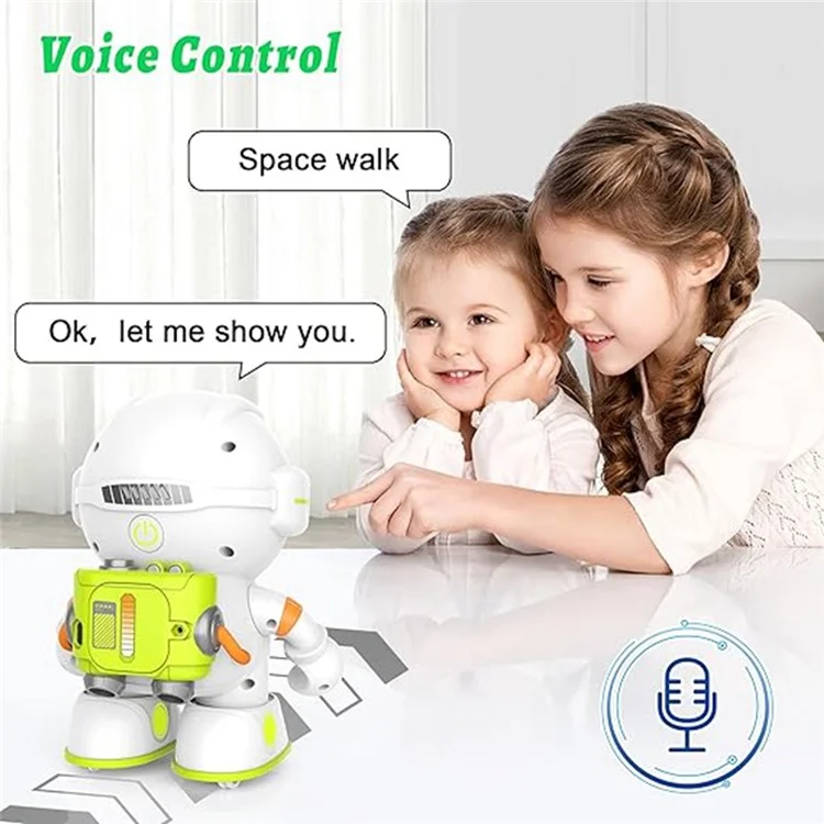 Brinquedo de robô inteligente AT100 Brinquedo de astronauta com sensor de toque e função de gravação controlado por voz interativo para crianças