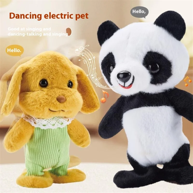 25cm Smart Interactive Plush Doll Toy with Singing Dancing Talking Recording Walking Early Educational Toy - Panda