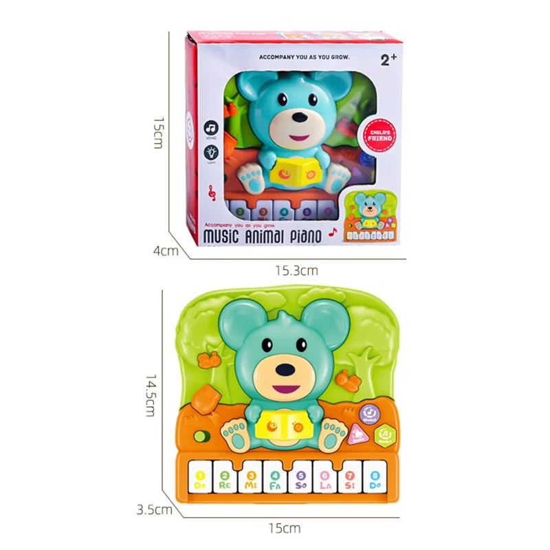 Children Electronic Keyboard Piano Toy  Cartoon Design Musical Instrument Early Educational Toy - Monkey