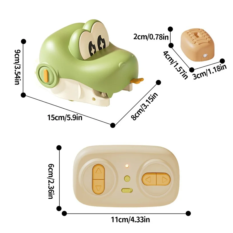 QC-2020Y Electric Remote Control Snake Game USB Rechargeable Interactive Toy for Kids - Green