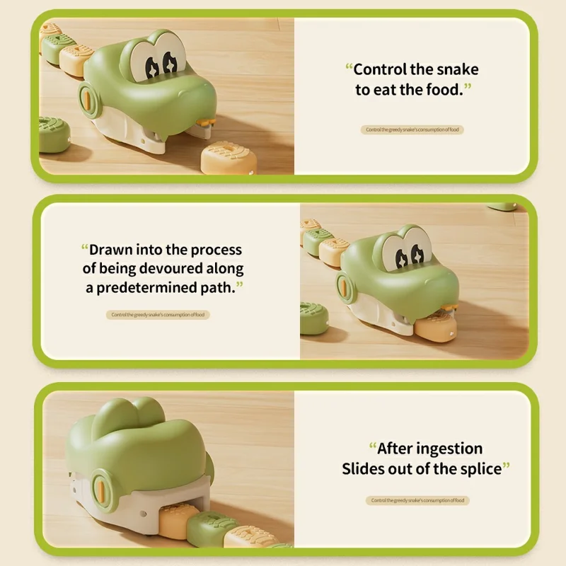 QC-2020Y Electric Remote Control Snake Game USB Rechargeable Interactive Toy for Kids - Green