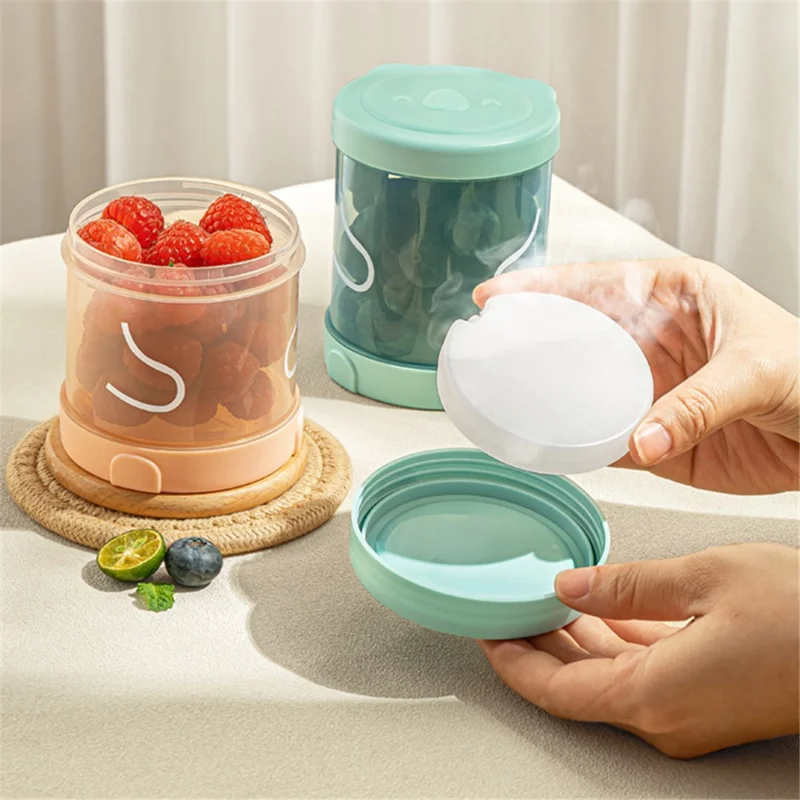 HOGOKIDS Food Container with Ice Box Fruit Multigrain Storage Refrigerator Food Case ST (BPA Free, No FDA Certificate) - Blue / 200ml