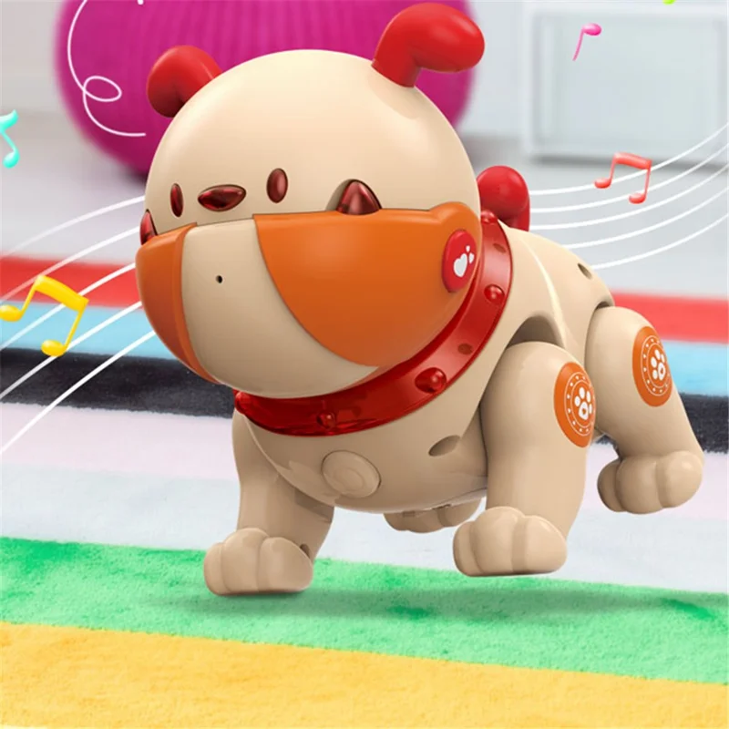 BG1539 Voice Recording Children Educational Robot Dog Touch Sensitive Interactive Toy - Orange