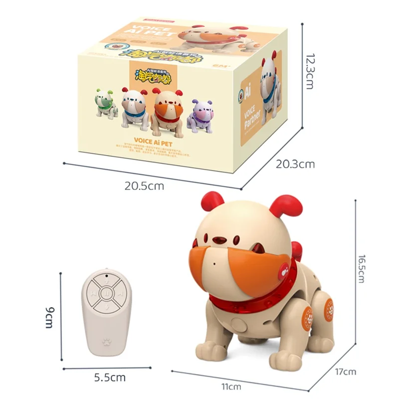 BG1539 Voice Recording Children Educational Robot Dog Touch Sensitive Interactive Toy - Orange