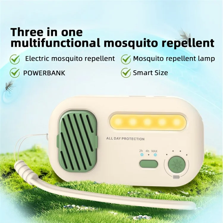 Répulsif portable sans fil W25 contre les moustiques Banque d'alimentation extérieure 4000 mAh